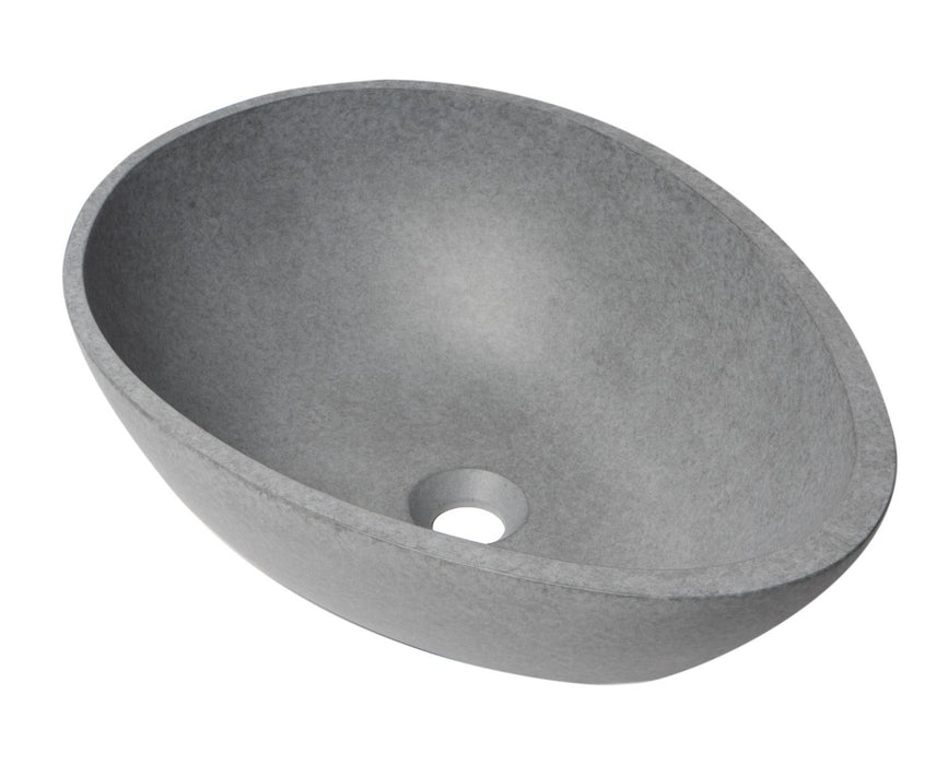 ALFI brand 21" Solid Concrete Tear Drop Above Mount Vessel Sink ABCO21O