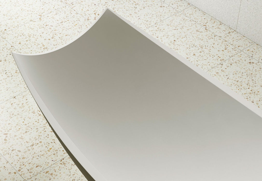 ALFI brand White Matte 71" Solid Surface Resin Free Standing Hammock Style Bathtub AB9992