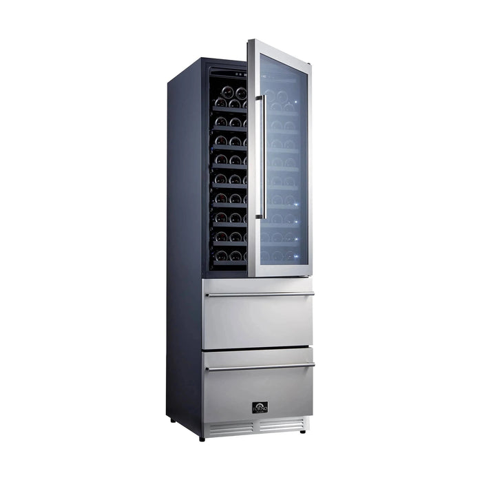 FORNO Azienda 24" 108 Bottle Triple Zone Wine Cooler FWCDR6628-24S