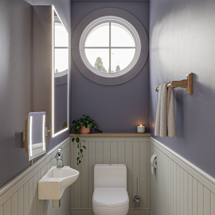 ALFI brand White 18" Small Wall Mounted Ceramic Sink, Faucet Hole ABC114