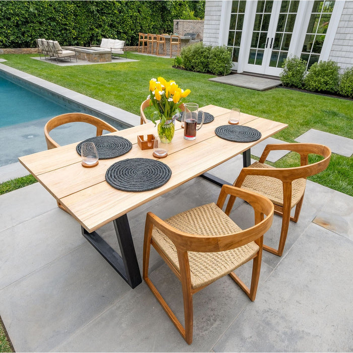 Ubud Natural Teak 4-6 Person Indoor or Outdoor Dining Table - 79"