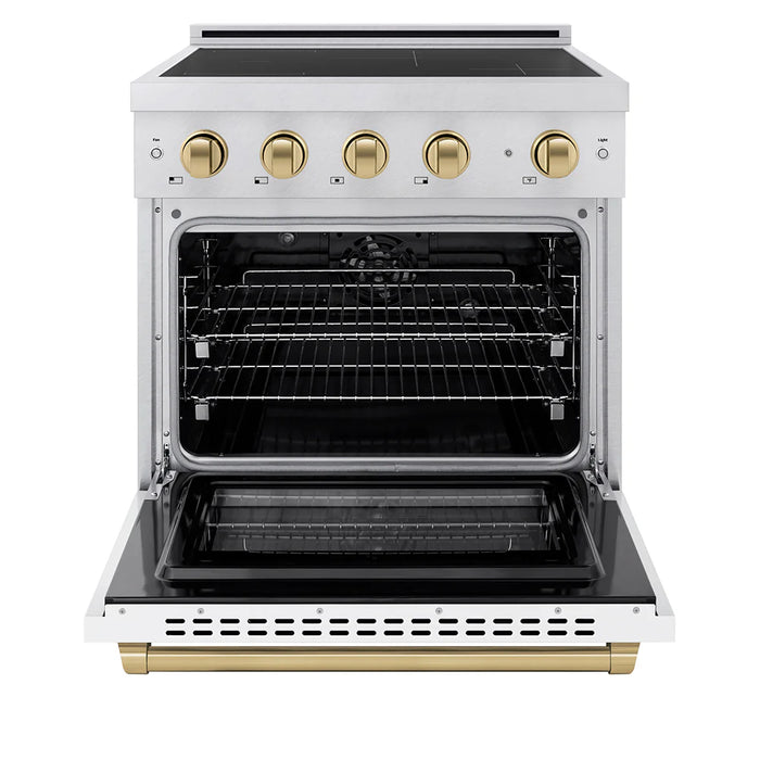 ZLINE Paramount Induction Range, Cooktop, Electric Convection Oven SINRZ-WM