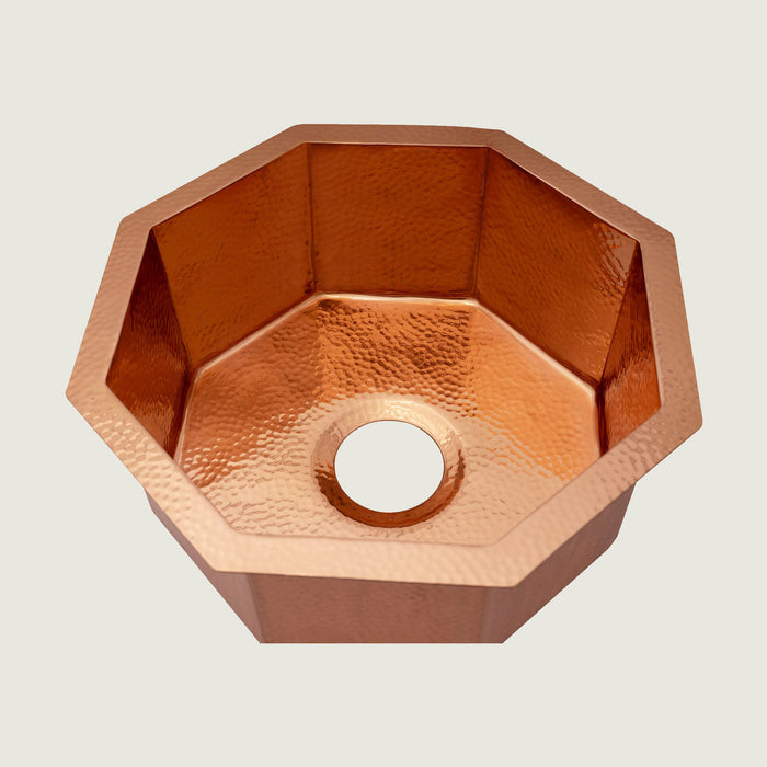 Nauxus Custom Handmade Copper Undermount Bar Sink RCB02-NX
