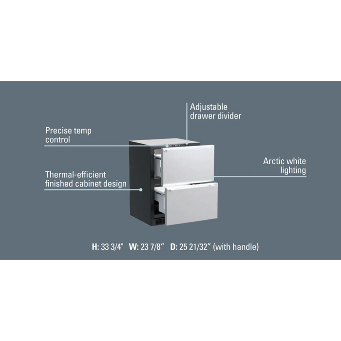 Marvel 24" Built-In Drawer Refrigerator, MLDR224IS61A