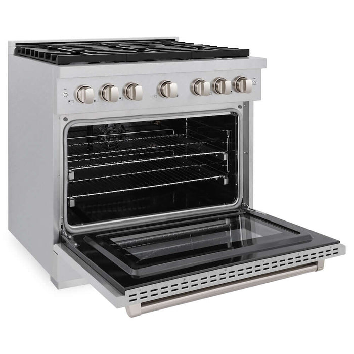 ZLINE 36"Gas Range, Convection Gas Oven , DuraSnow® Stainless Steel, SGRS-36