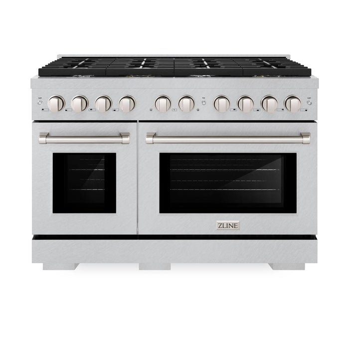 ZLINE 48"Paramount Dual Fuel Range DuraSnow® Stainless Steel SDRS-48