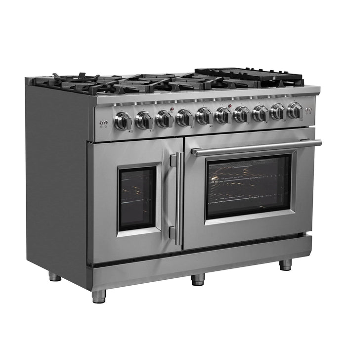 FORNO Massimo 48" French Door Gas on Gas Range FFSGS6439-48