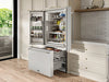 THOR Kitchen 36" French Door Standard Depth Refrigerator, Water Dispenser, Dual Ice Maker - Interior View