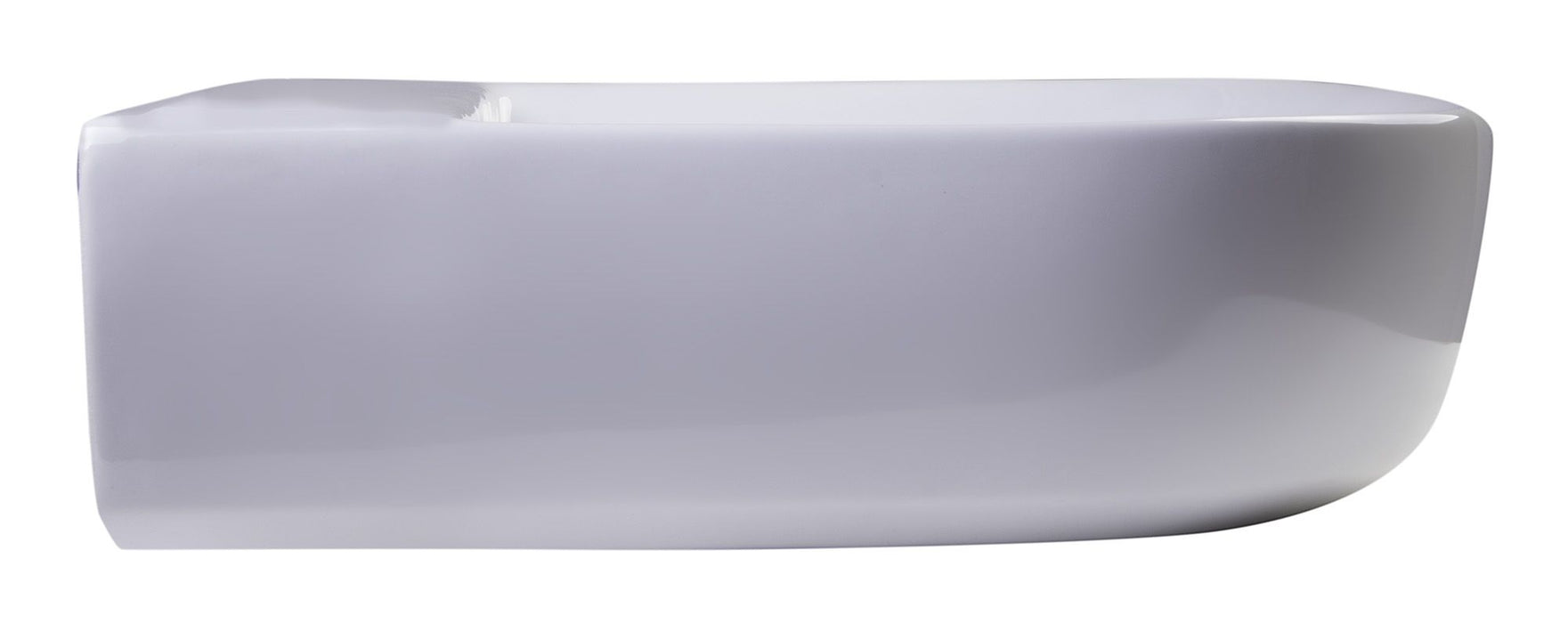 ALFI brand 24" White D-Bowl Porcelain Wall Mounted Bath Sink AB111
