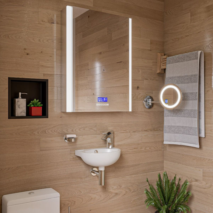 ALFI brand White 14" Small Wall Mounted Ceramic Sink, Faucet Hole ABC118