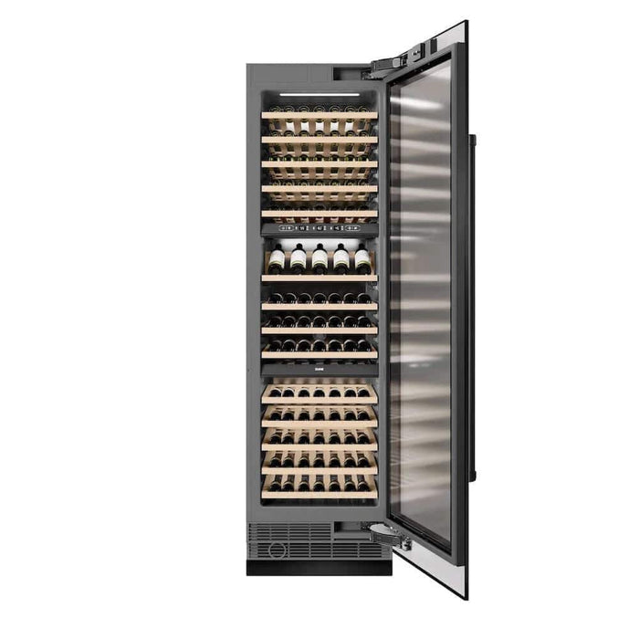 ZLINE 24"Triple Zone 100 Bottle Column Wine Cooler, Black Stainless Steel RCWV-BS-24
