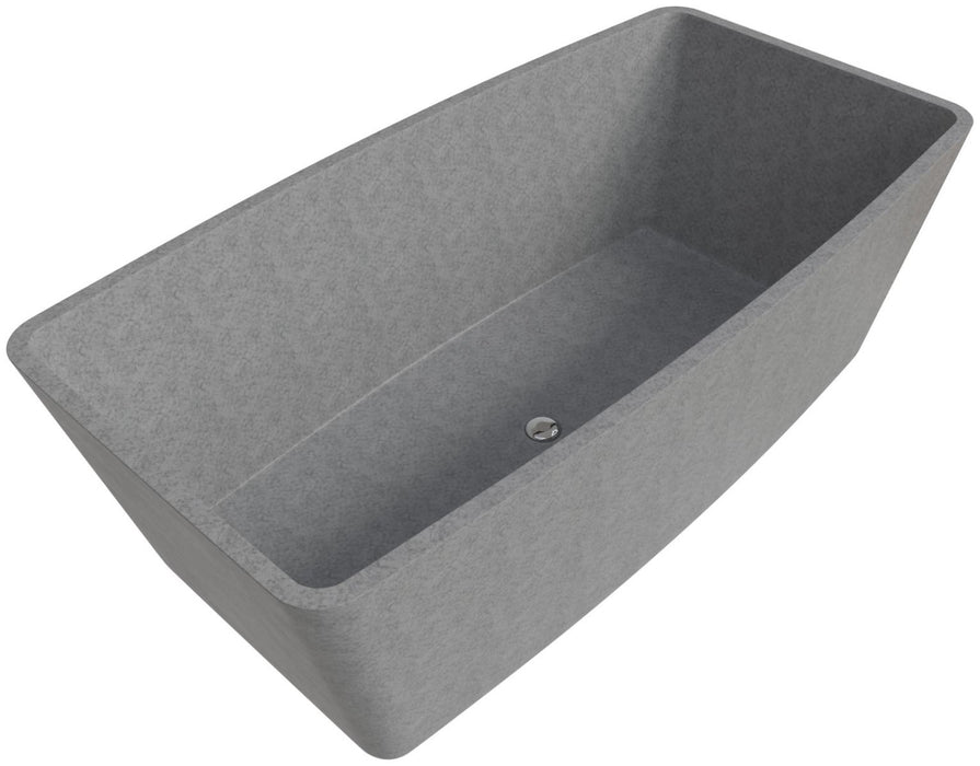 ALFI brand 71" Solid Concrete Rectangular Freestanding Bathtub ABCO71TUB