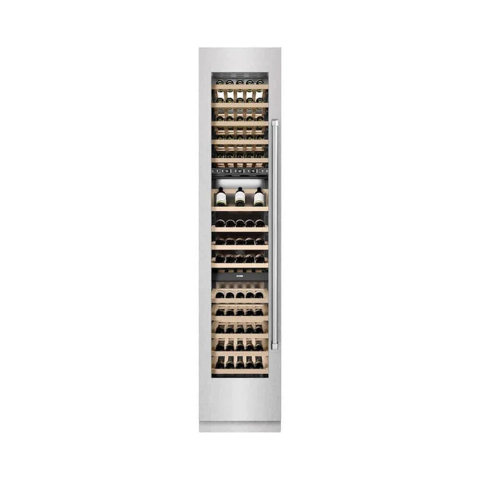 ZLINE 18"Triple Zone 68 Bottle Left Hinge Column Wine Cooler, DuraSnow® Stainless Steel RCWVL-SN-18