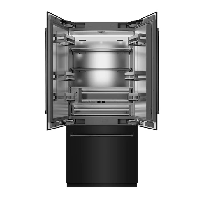 ZLINE 36" French Door Built-In Bottom Freezer Refrigerator, Water Dispenser, Ice Maker SRBIV-BS-36