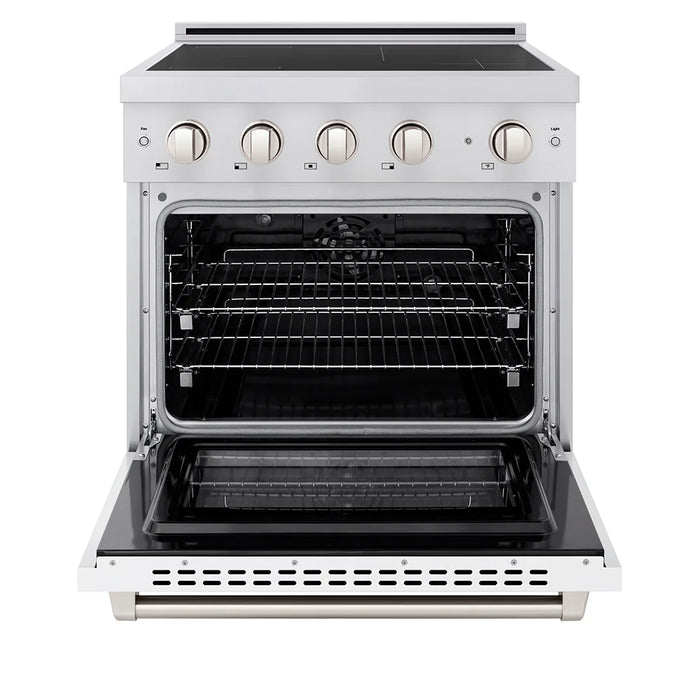 ZLINE Paramount Induction Range, Cooktop, Electric Convection Oven, Satin Stainless Steel SINRS-WM