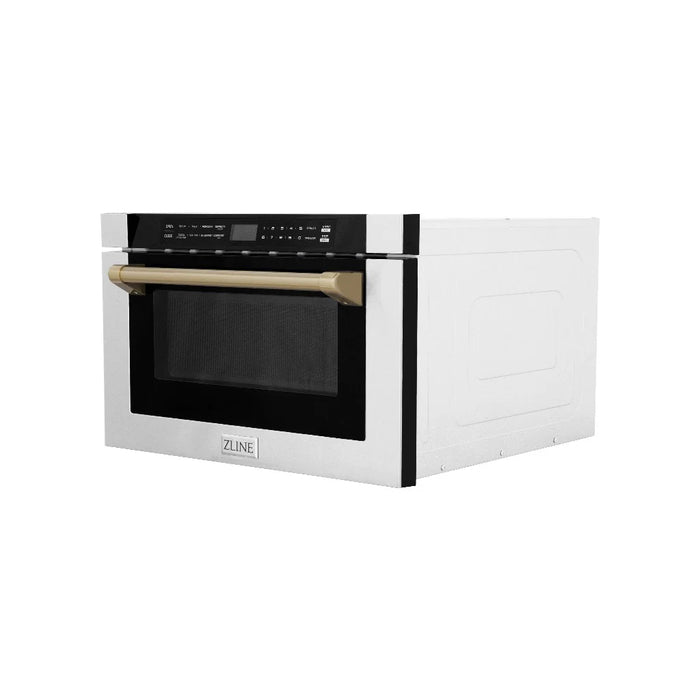 ZLINE 24" Microwave Drawer, Stainless Steel, Bronze MWDZ-1-H-CB