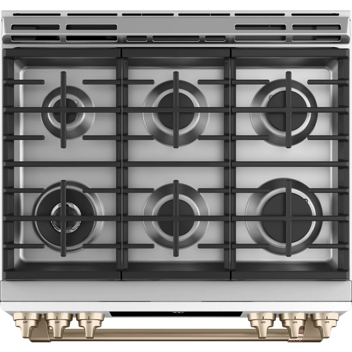 Cafe 30" Slide-In Gas Smart Range, CGS700P4MW2