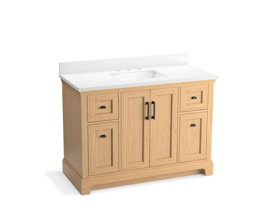 KOHLER Charlemont 48" bathroom vanity cabinet, sinks, quartz top K-29262-BD1