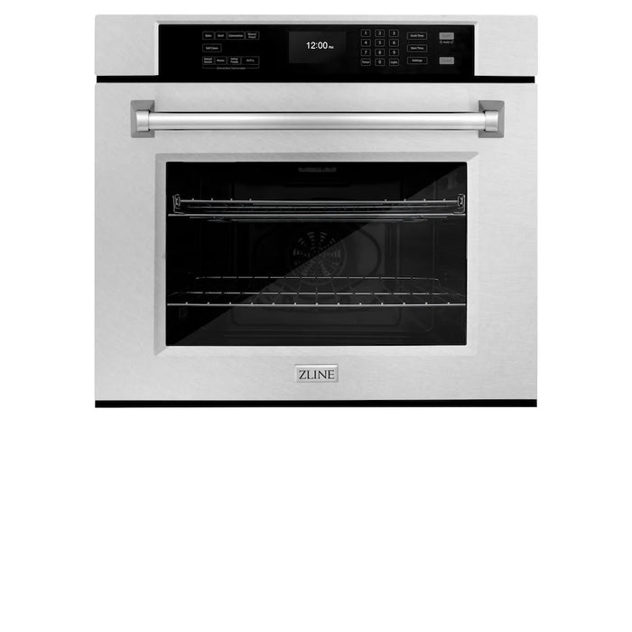 ZLINE 30"Professional True Convection Single Wall Oven, Air Fry, Self Clean, DuraSnow® Stainless Steel WASS-30