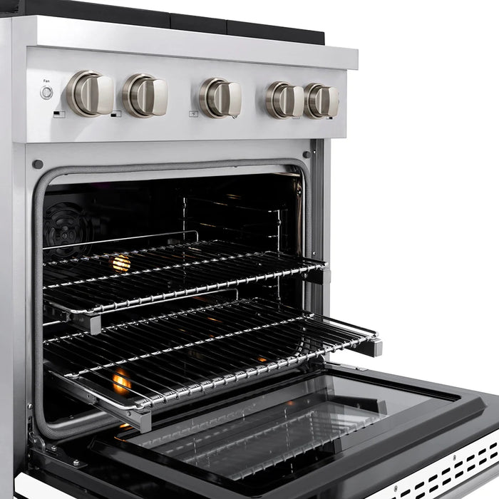 ZLINE 30" Paramount Dual Fuel Range DuoPro™ Cooktop, Electric Convection Oven PSDR-WM-30