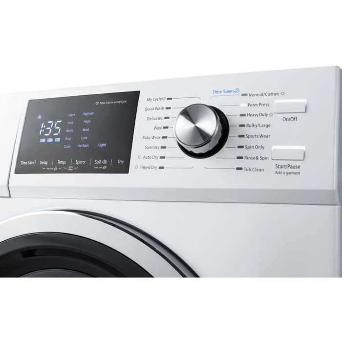 Summit 24" Wide 115V Washer/Dryer Combo SPWD2202W