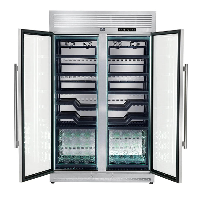 FORNO Abruzzo 48" 102 Bottle Dual Zone Wine Cooler FWCDR6610-48S