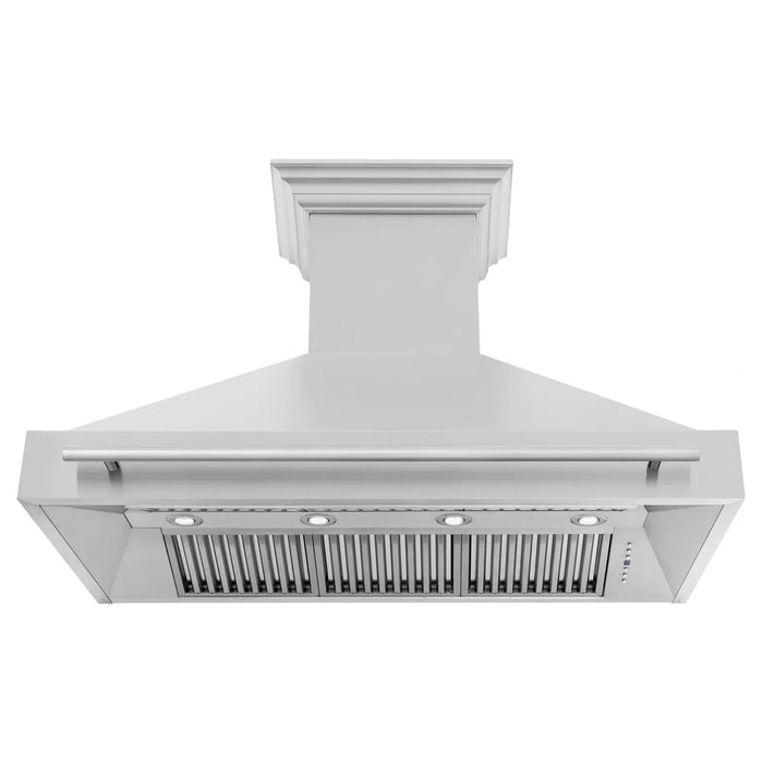 ZLINE 48" Autograph Stainless White Wall Range Hood 8654STX-WM-48
