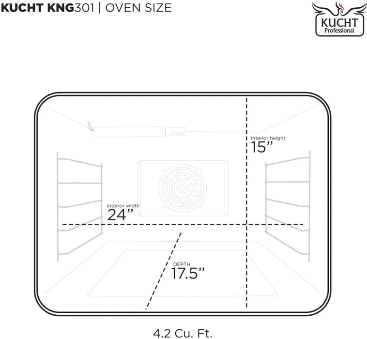 Kucht KX Series 30" Freestanding Dual Fuel Range KXP30-GL