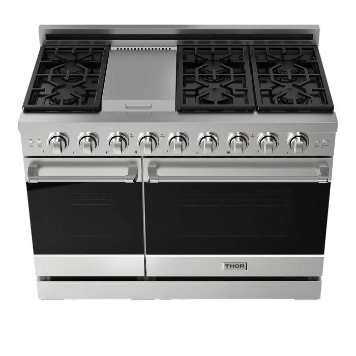 Gordon Ramsay by THOR Kitchen 48" Professional Propane Gas Range Stainless Steel, RSG48ELP