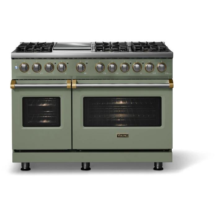 VIKING 48" Freestanding Dual Fuel Range, VDR54846GEUBB