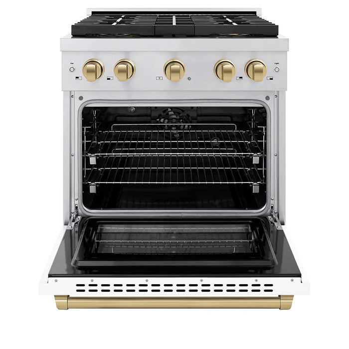 ZLINE 30" Paramount Dual Fuel Range DuoPro™ Cooktop, Electric Convection Oven PSDRSZ-WM-30-CB