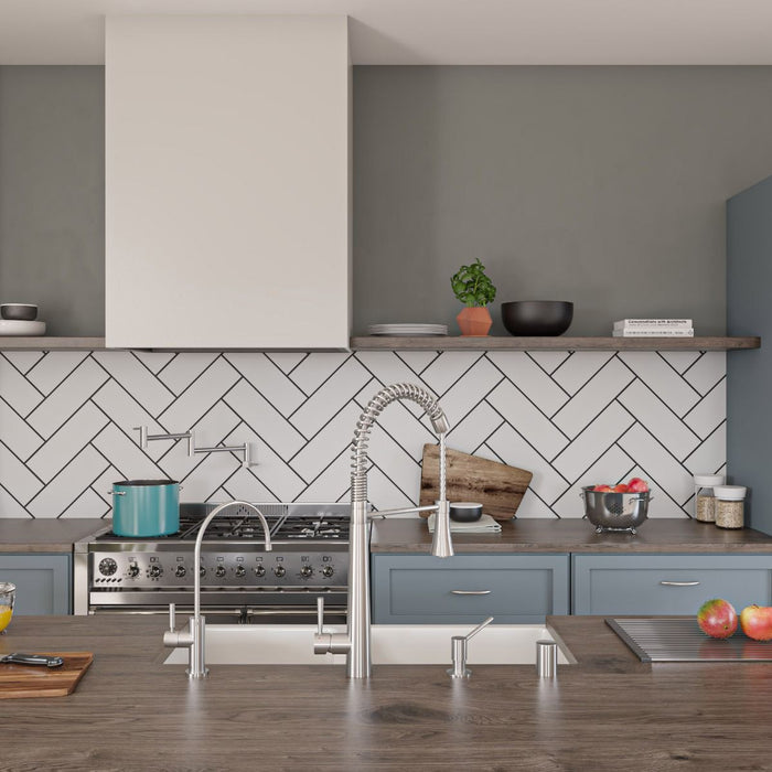 ALFI brand Solid Stainless Steel Commercial Spring Kitchen Fauce AB2039S