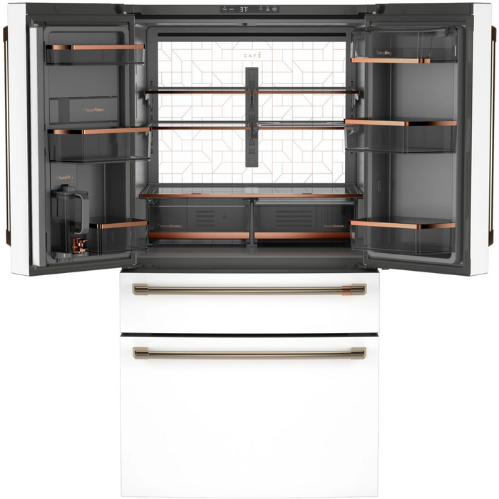 Cafe 36" Freestanding 4-Door French Door Smart Refrigerator, CGE29DP4TW2