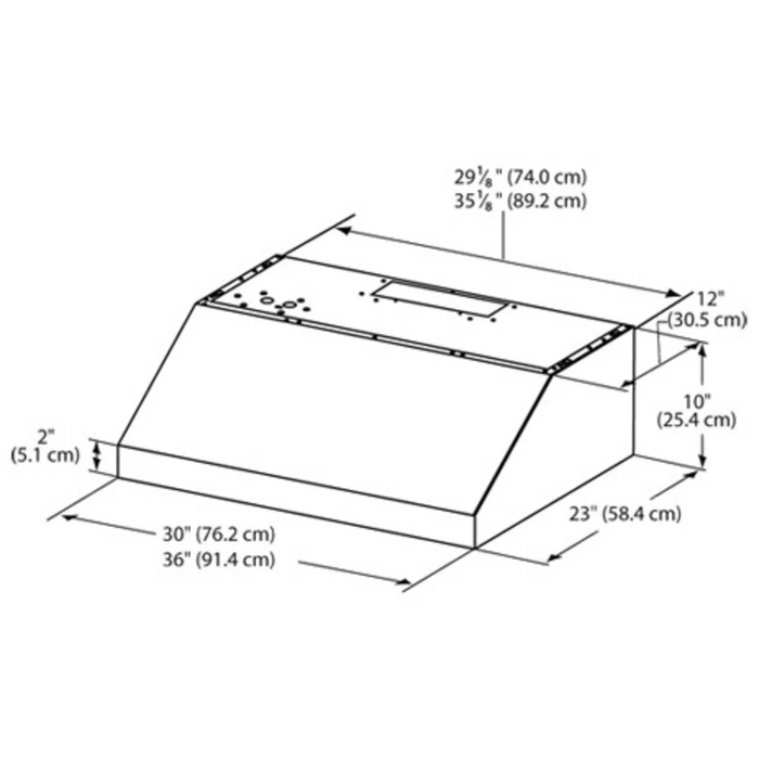 Elica 36" Wall Mount Range Hood, ECV636SS