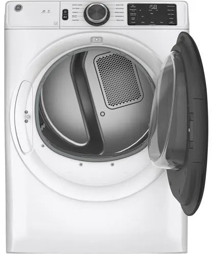 GE 28" Smart Front Load Electric Dryer, White, GFD55ESSNWW