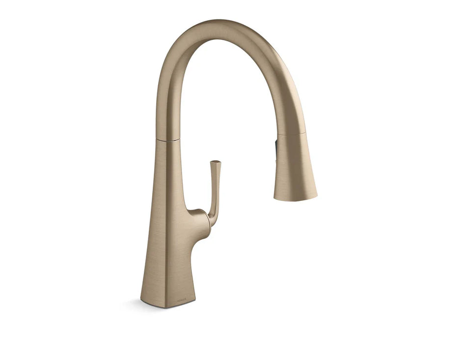 KOHLER Graze Pull-down kitchen sink faucet, three-function sprayhead K-22062