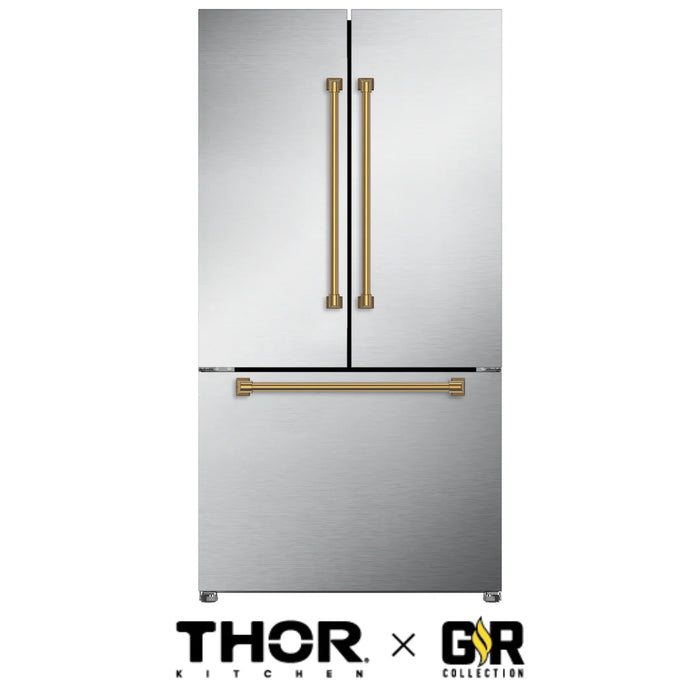 Gordon Ramsay by THOR Kitchen 36"French Door Counter Depth Refrigerator RF3621CTD99-BRZ