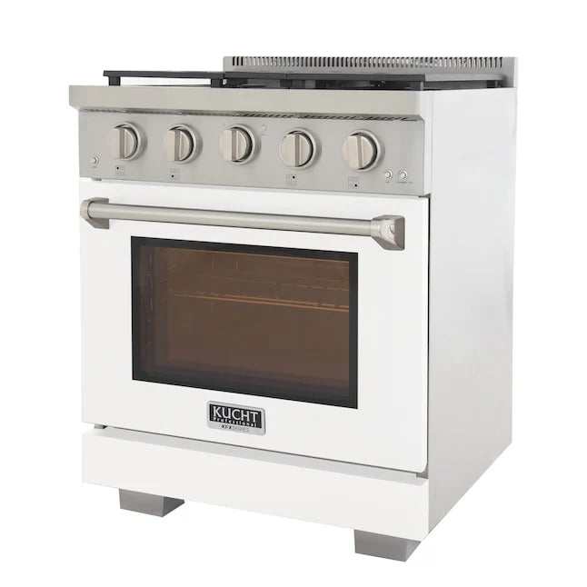 Kucht 30"  Professional Natural Gas Range, 4 Burners, KFX300-W