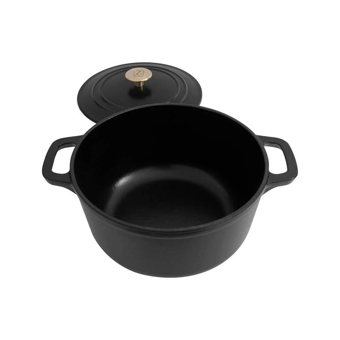 ZLINE 5-Piece Enameled Cast Iron Cookware Set, Black Matte CWSETS-BLM-5