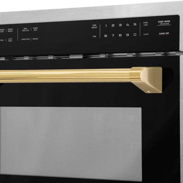 ZLINE 24” Convection Microwave, Stainless Steel, Gold MWOZ-24-SS-G