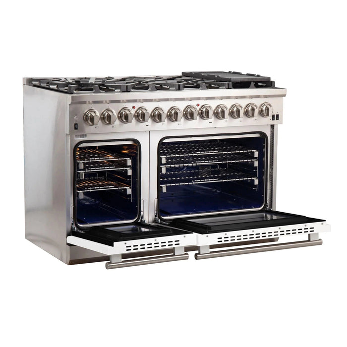 FORNO Capriasca 48" Dual Fuel Range FFSGS6187-48WHT