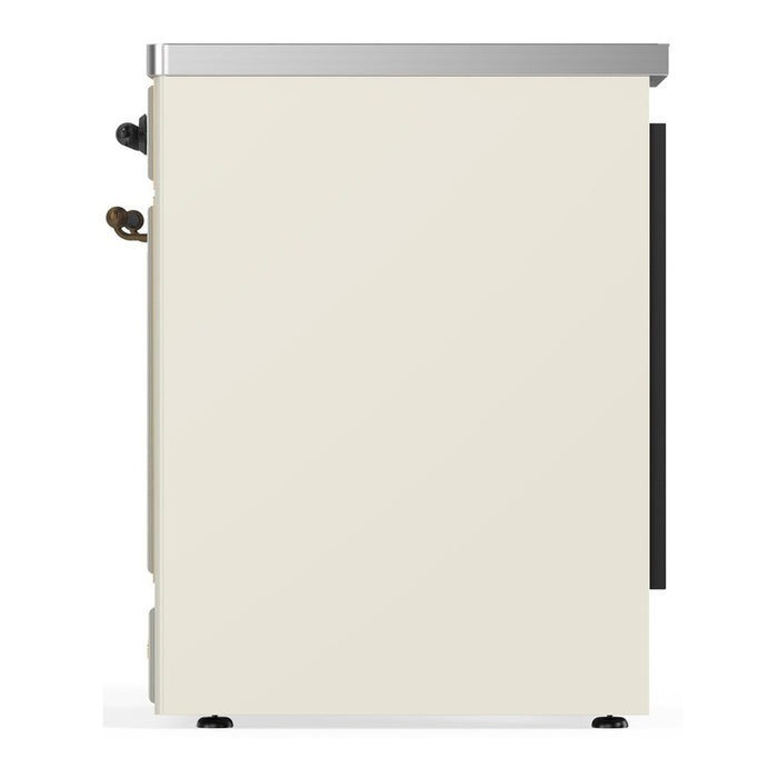 ILVE 30"Majestic III Induction Range, Antique White, Burnished Trim UMIB30NR3AWB