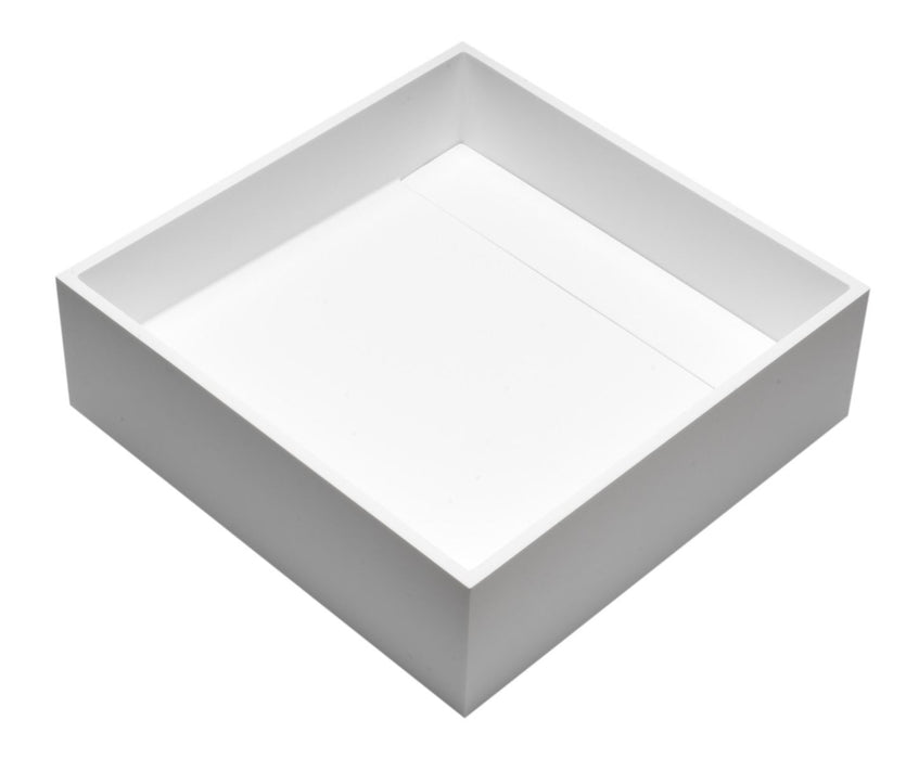 ALFI brand 14" Square White Matte Solid Surface Resin Sink ABRS14S