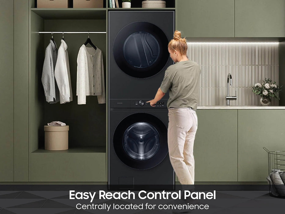 Samsung Bespoke 27" Washer, Dryer Stack Laundry WH46DBH500EVA