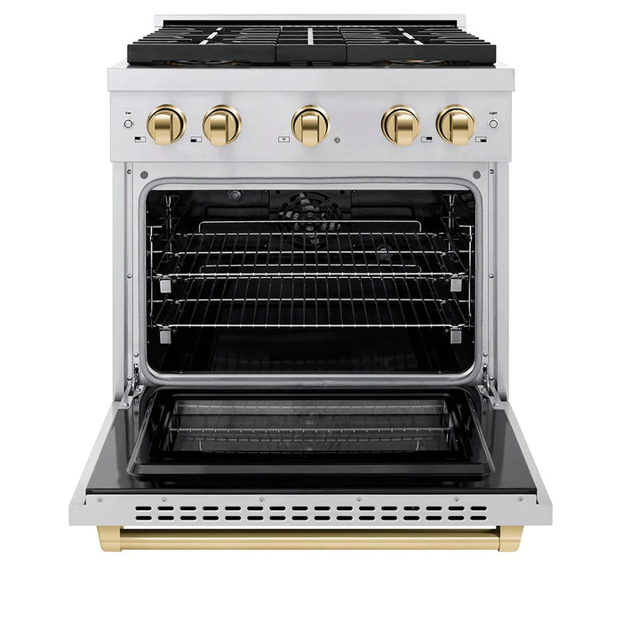 ZLINE 30" Paramount Dual Fuel Range DuoPro™ Cooktop, Electric Convection Oven PSDRSZ-30-G