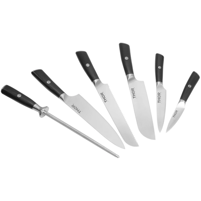 THOR 7-Piece Knife Set with Knife Block - Interior View