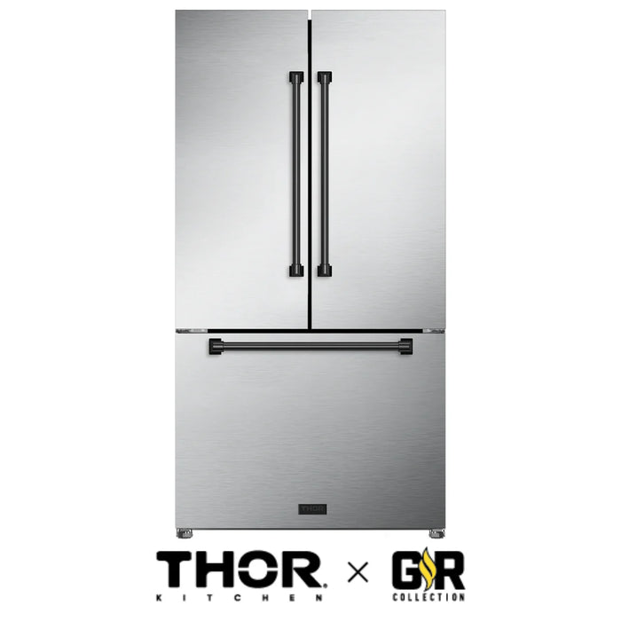 Gordon Ramsay by THOR Kitchen 36" Refrigerator Matte Black RF3621CTD99-BLK