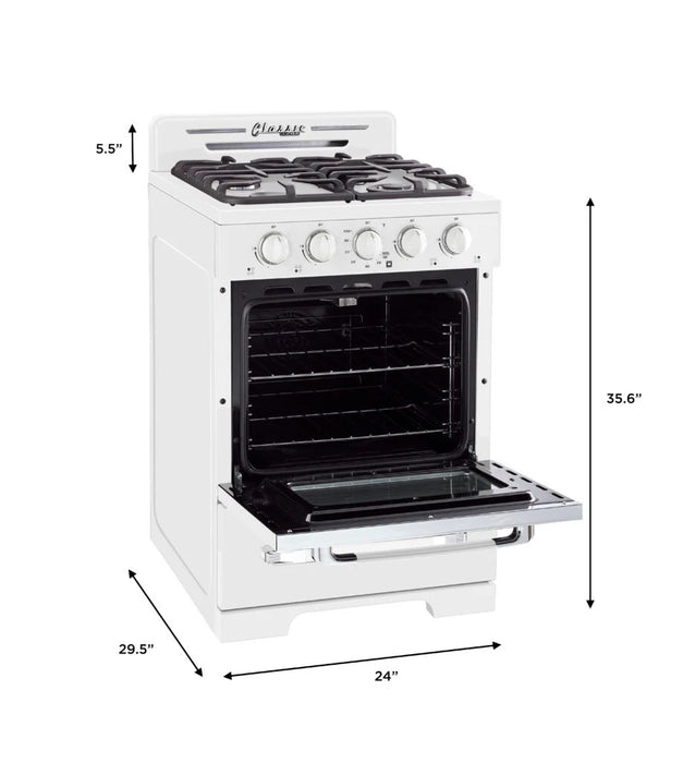 UNIQUE 24" Classic Retro Offgrid Range, UGP-24CR OF1 W