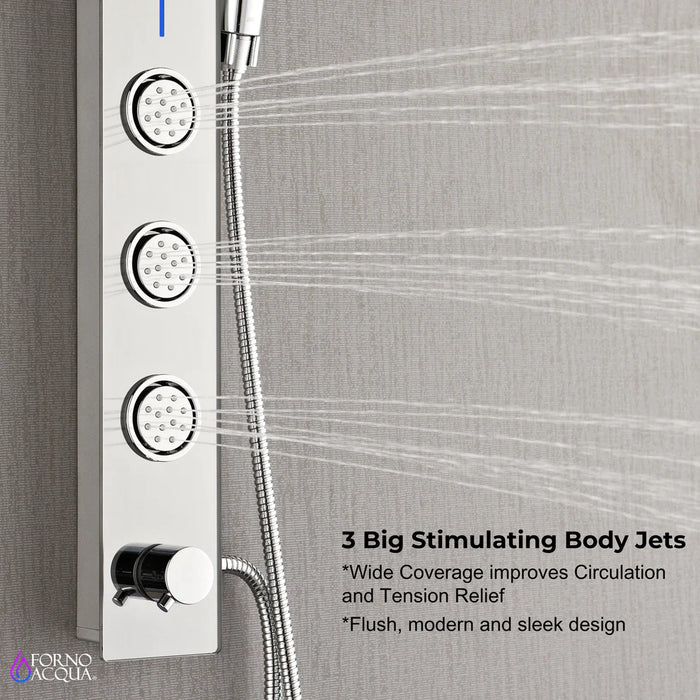 Forno Acqua AcquaSPA Shower Panel, Overhead Rainfall Shower, Handheld Shower Head SL31MC-L8