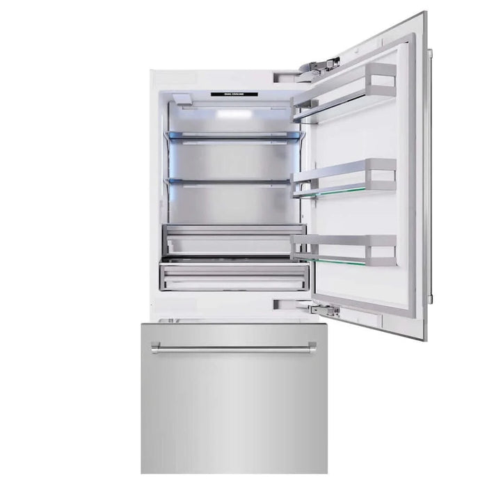 ZLINE 36" Built-In Bottom Freezer Refrigerator,Water Dispenser, Ice Maker, RBIT-304-36